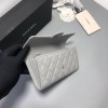 Chanel gray caviar wallet