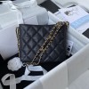 Chanel small tote bag black leather AS3223