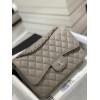 Chanel 1112 Gray medium size 30 caviar black gold