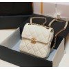 Chanel white caflskin leather backpack