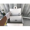 Chanel small classic white silver hardware flap bag 20cm