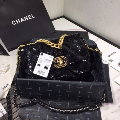 Chanel Sequins Chanel 19 Flap Bag AS1161