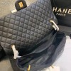 Chanel Flap Travel Bag in Gold Black