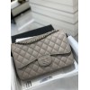 Chanel 1112 Gray medium size 30 caviar black gold