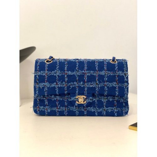 Chanel CF denim tweed bag 25cm