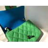 Chanel classic flap green 17cm bag