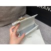 Chanel phone holder gold metal white bag