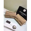 CHANEL 1112 Beige Medium Size 2.55 Lambskin Leather Flap Bag With Gold/Silver Hardware