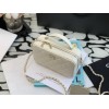 Chanel 22A Mini Vanity Caviar White Leather Bag