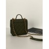 Chanel 22k Calfskin & Gold-Tone Metal Green Mini Bag