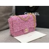 Chanel Tweed Pink Flap Bag 25cm