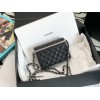Chanel 22A metal black case bag