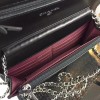 CHANEL WOC SHOULDER BAG lambskin gold&silver hardware