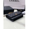 Chanel woc caviar handle black leather bag