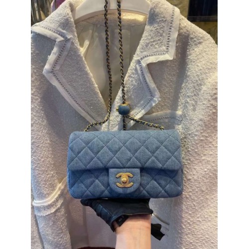 Chanel Denim Blue Small Flap Bag