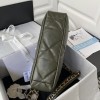 Chanel 19 Flap Lambskin Green Silver Hardware 30cm Bag