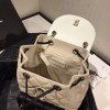Chanel Grained Calfskin Black - White Backpack AS1371