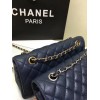 CHANEL 1112 royalblue Large 2.55 Calfskin Leather Flap Bag with Gold Hardware