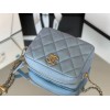 Chanel shoulder blue bag