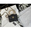 Chanel super mini flapbag with pearl handle