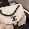 Chanel Grained Calfskin Black - White Backpack AS1371