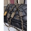 Chanel Grained Calfskin Wallet Charm WOC Black