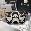 Chanel 19 CC Printed Fabric Large Flap Bag AS1161
