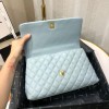 Chanel Coco Grained Calfskin Blue Flap Bag 29cm