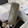 Chanel 19 Flap Lambskin Green Silver Hardware 26cm Bag