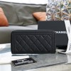 Chanel boy caviar black gold zipper wallet