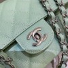 Chanel CF flap mint green grain leather 25 bag