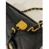 Chanel 22k Calfskin & Gold-Tone Metal Black Bag