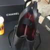 Chanel Quilted Calfskin Shopping Tote Bag Black
