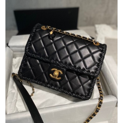 Chanel 22C New Black Tofu Bag