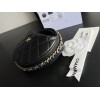 Chanel black lambskin pouch