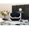 Chanel velvet black flap bag 99109