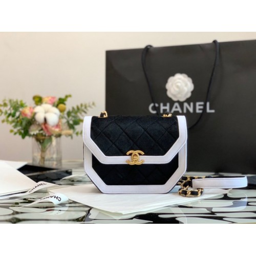 Chanel velvet black flap bag 99109