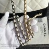 Chanel Chanels Gabrielle Backpack White and Black A94485 VS06686