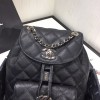 Chanel Grained Calfskin Black Backpack AS1371