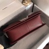 Chanel Boy Flap bag Chevron V red caviar leather 25cm