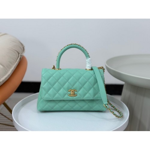 Chanel Coco Handle Mint Large Caviar Bag