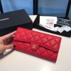 Chanel red caviar wallet