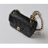 CHANEL 1112 Black Caviar Leather Flap Bag With Gold Hardware