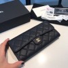 Chanel black caviar wallet