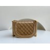 Chanel 22A Small Boy Messenger Velvet Bag