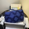 Chanel 19 Maxi-Quilted Fringe Canvas Blue Flap Bag