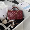 Chanel 22B Mini CF handle red bag