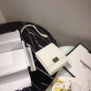 Boy Chanel Handbag 19.5cm White With Silver Hardware