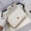 Chanel small shoulder bag in white leather