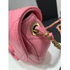 Chanel mini messenger 2023 pink CC caviar leather bag